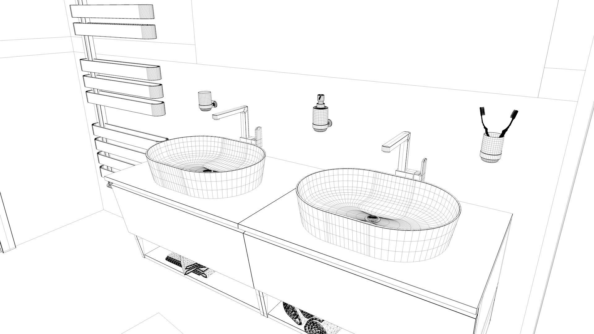 Bathroom 06 Low-poly 3D model_15