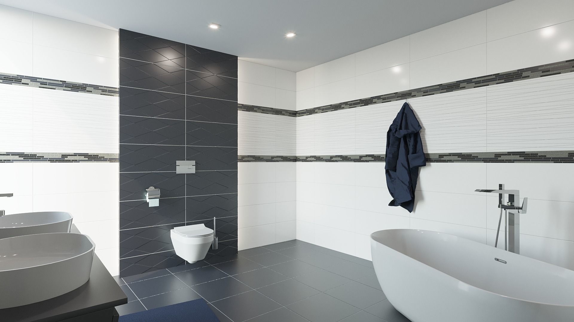 Bathroom 06 Low-poly 3D model_3