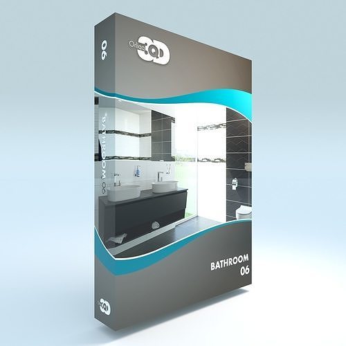 Bathroom 06 Low-poly 3D model
