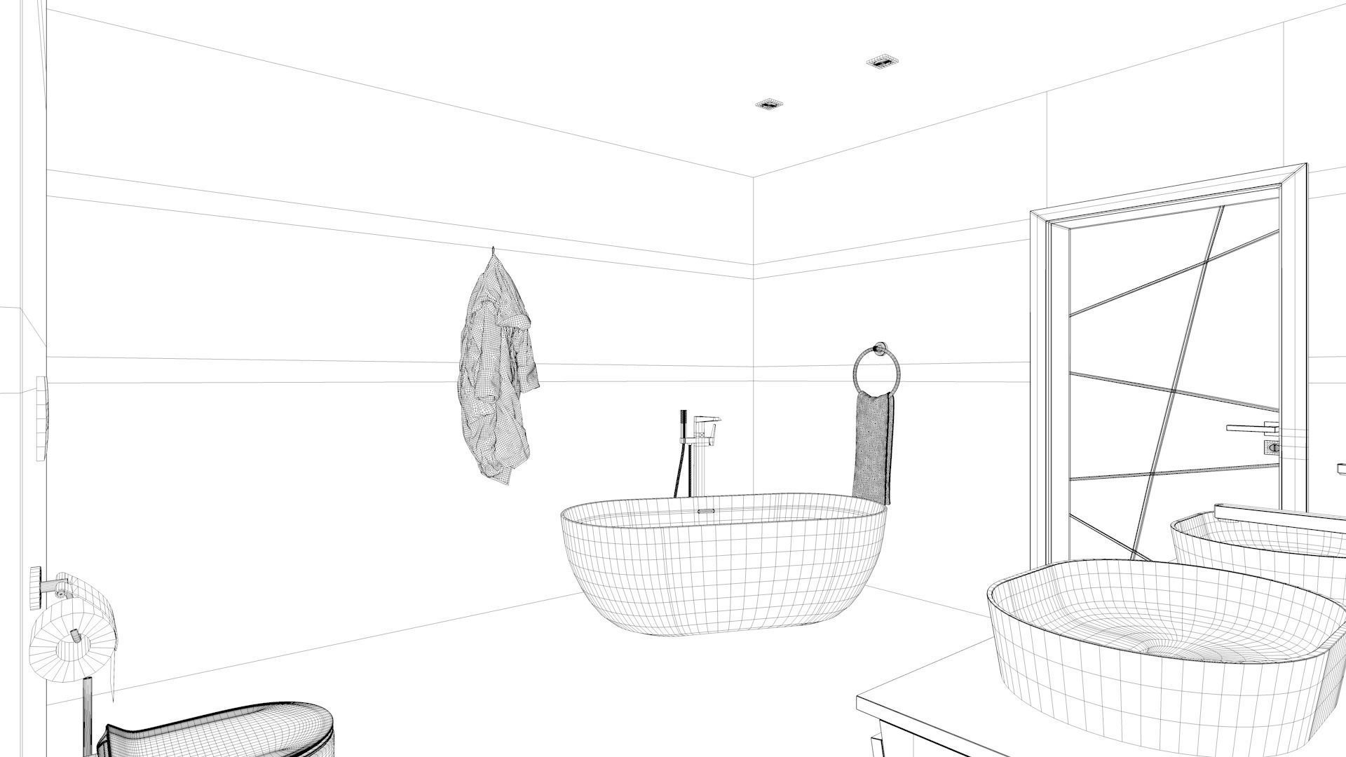 Bathroom 06 Low-poly 3D model_13