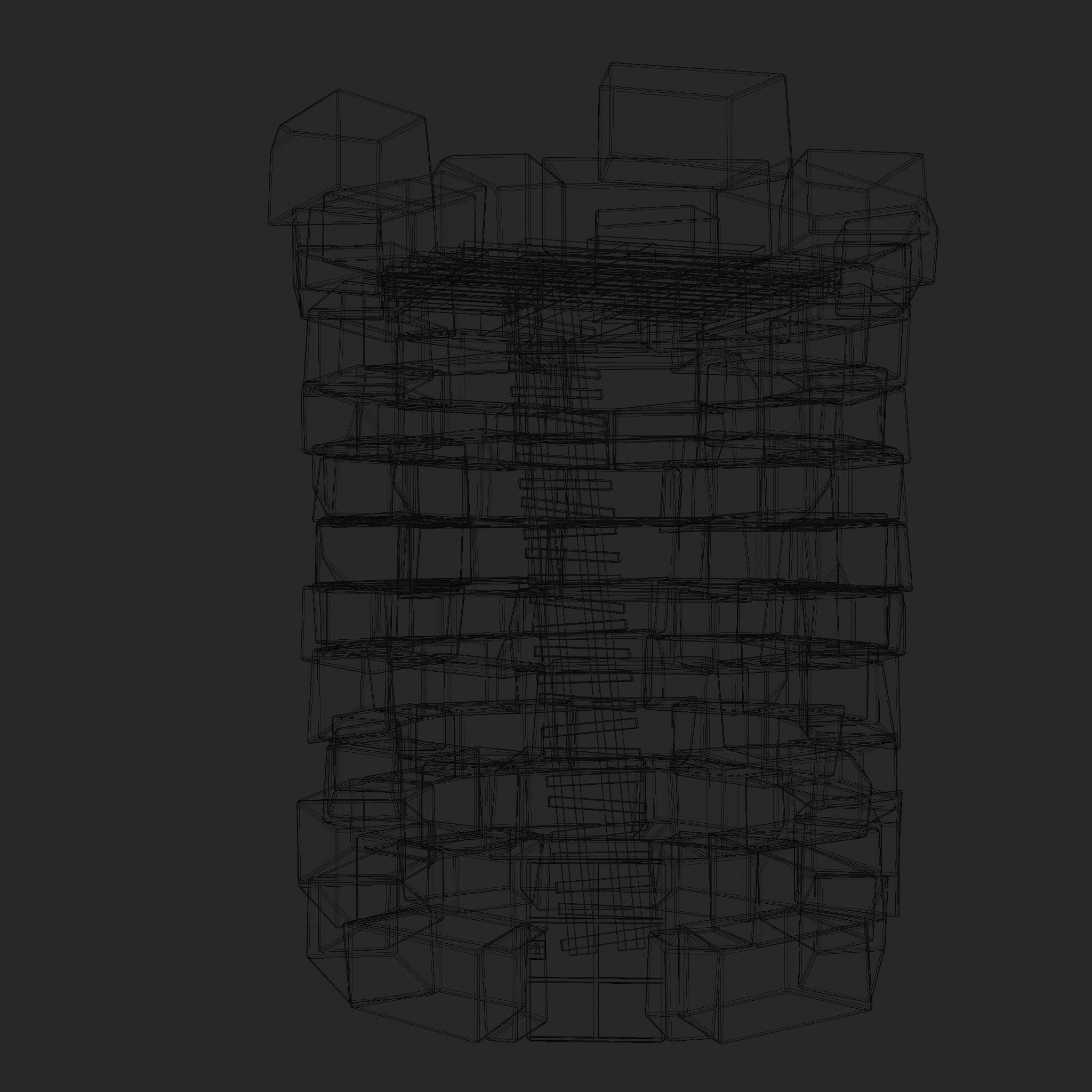 Medieval Watchtower Low-poly 3D model_5