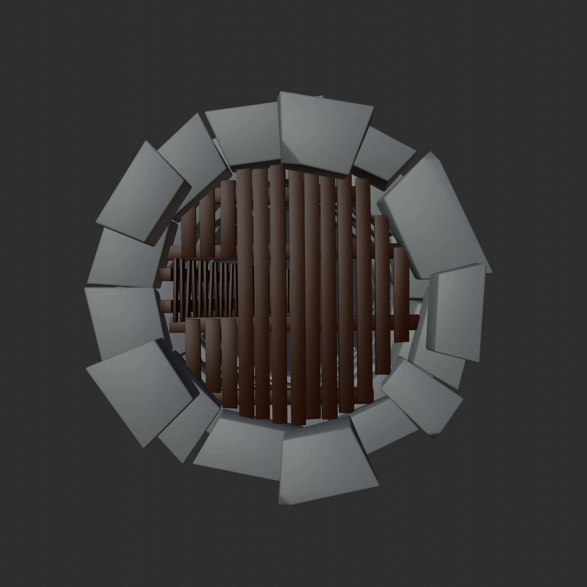 Medieval Watchtower Low-poly 3D model_6