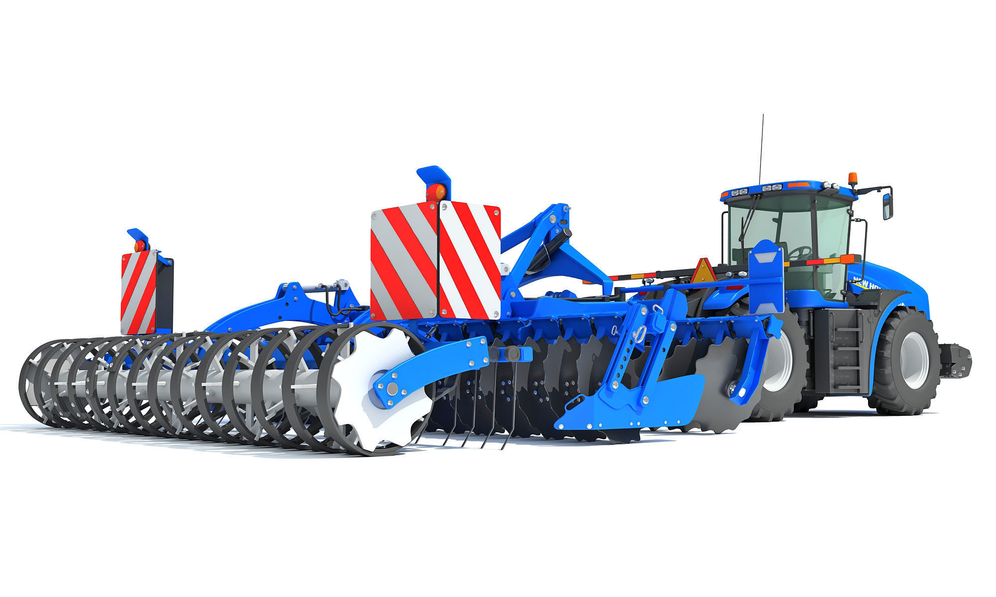 Tractor Seed Drill New Holland 3D model_6