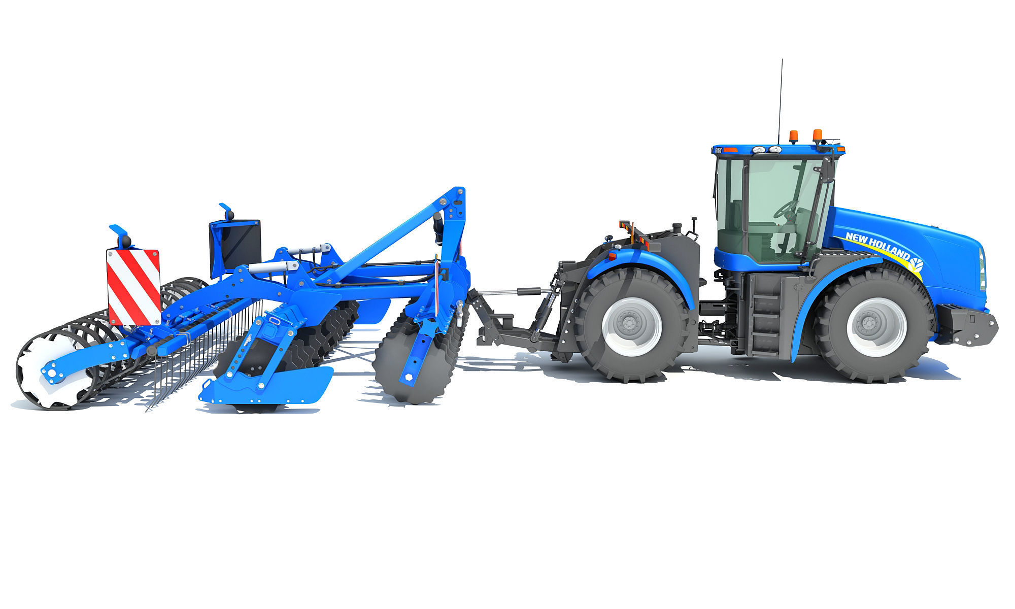 Tractor Seed Drill New Holland 3D model_8