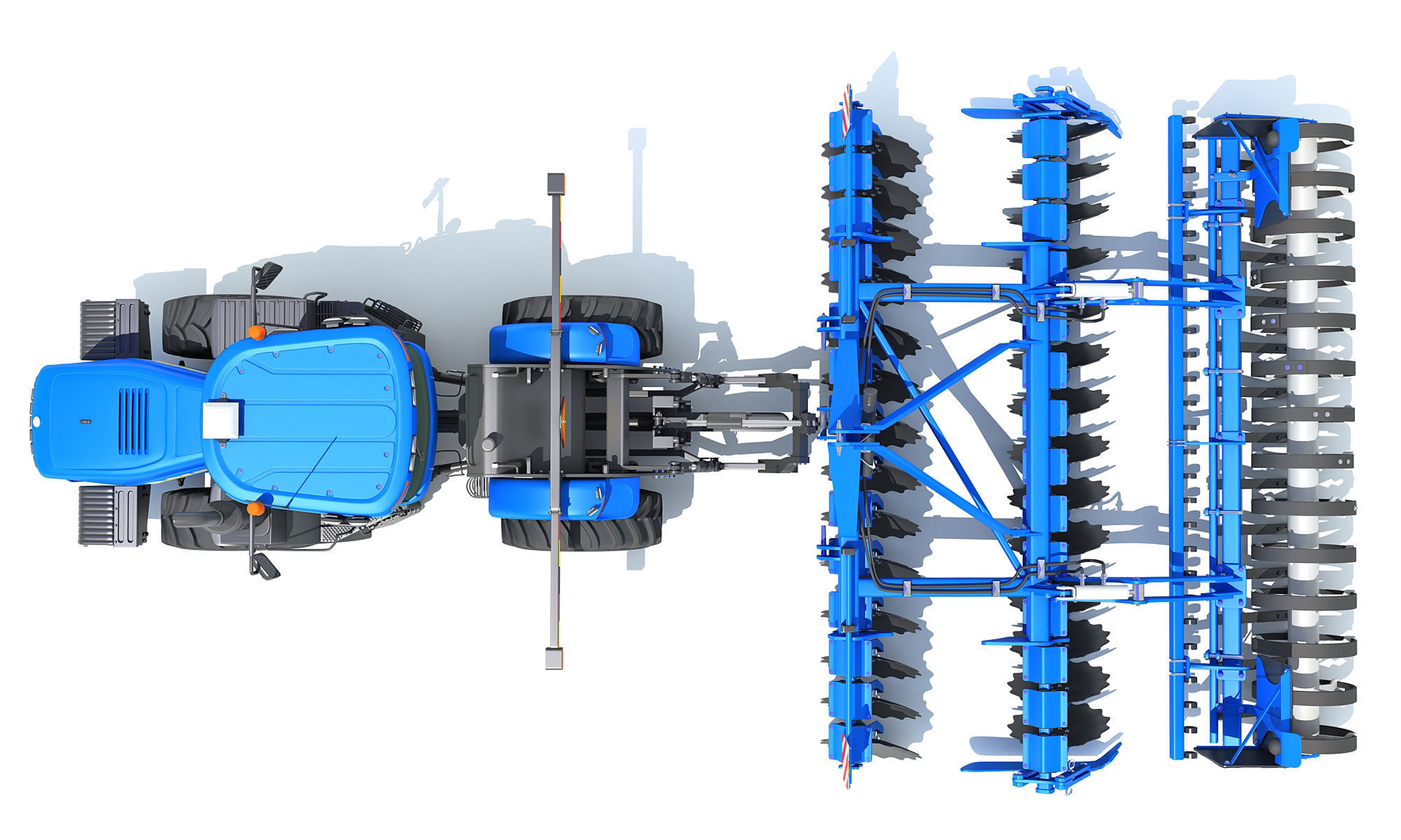 Tractor Seed Drill New Holland 3D model_13
