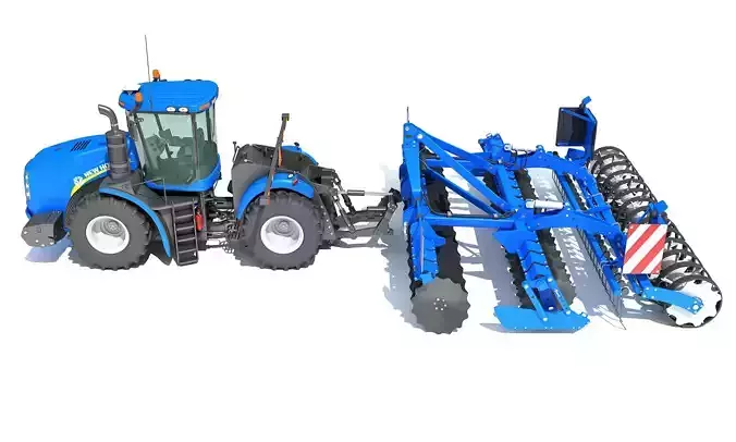 Tractor Seed Drill New Holland 3D model