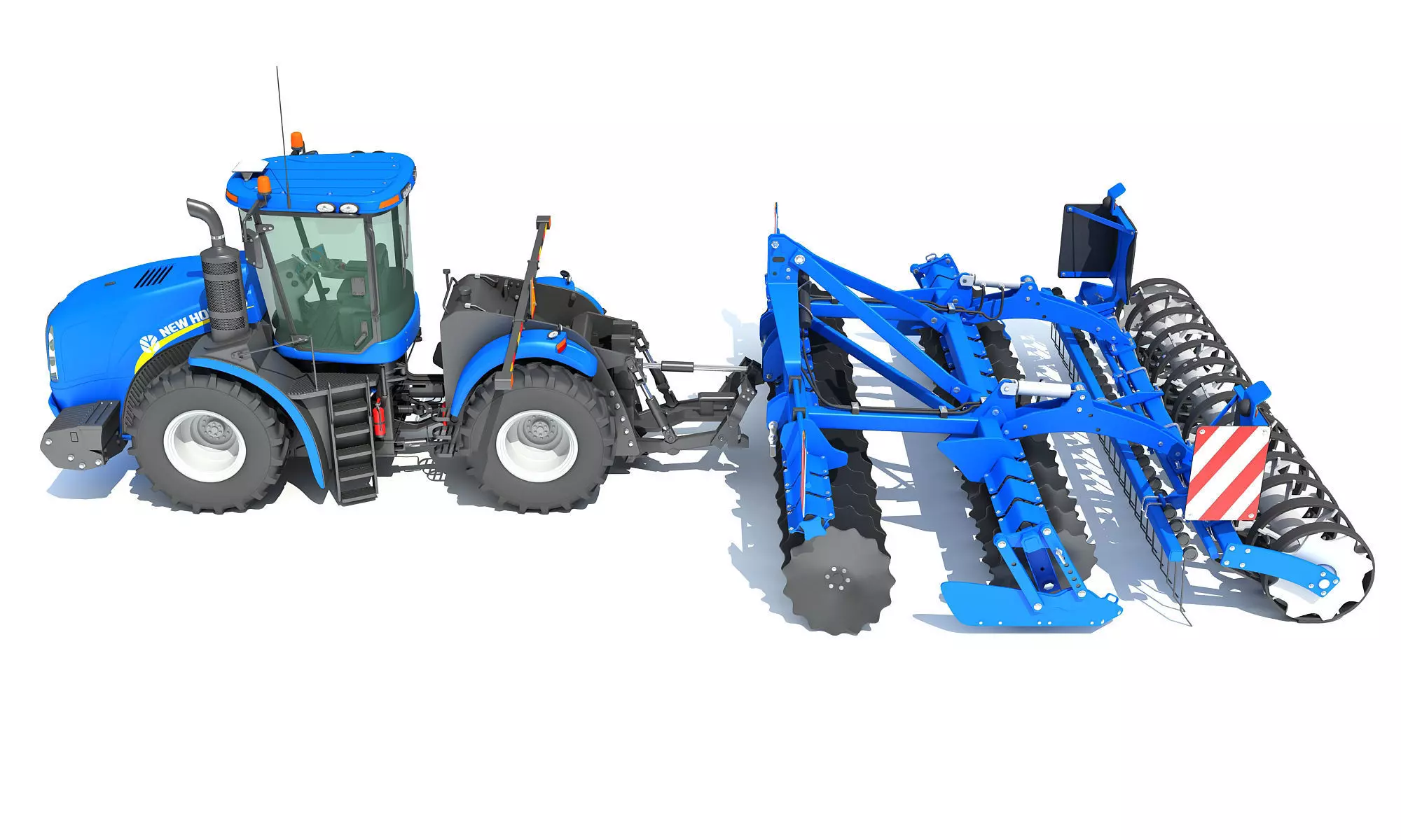 Tractor Seed Drill New Holland 3D model_0