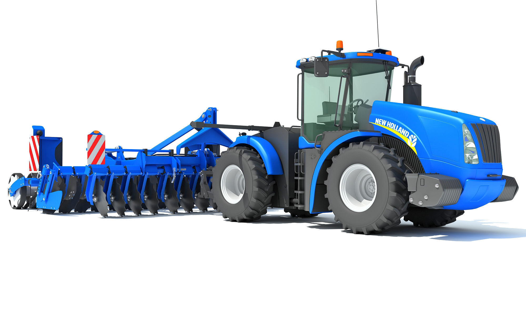 Tractor Seed Drill New Holland 3D model_10