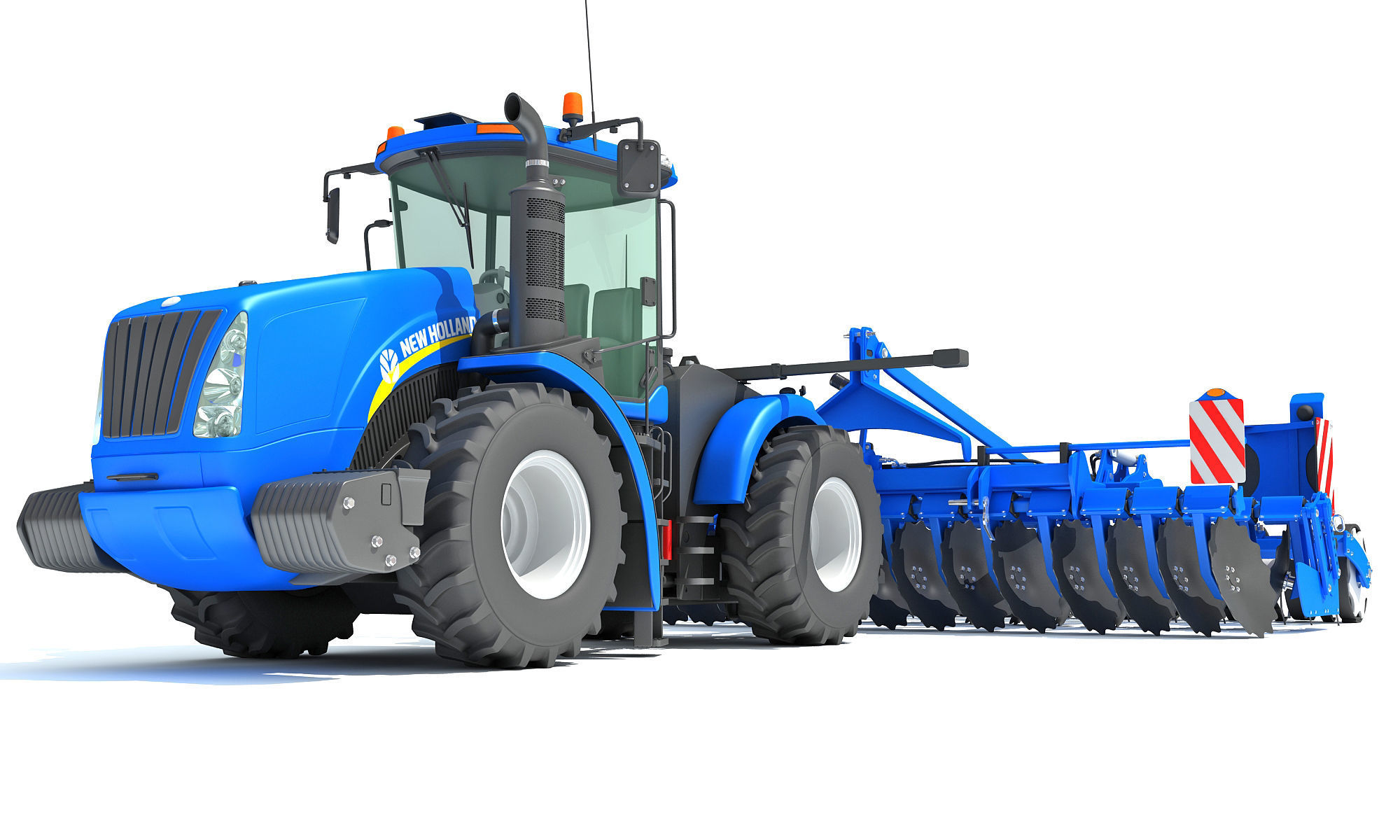 Tractor Seed Drill New Holland 3D model_11