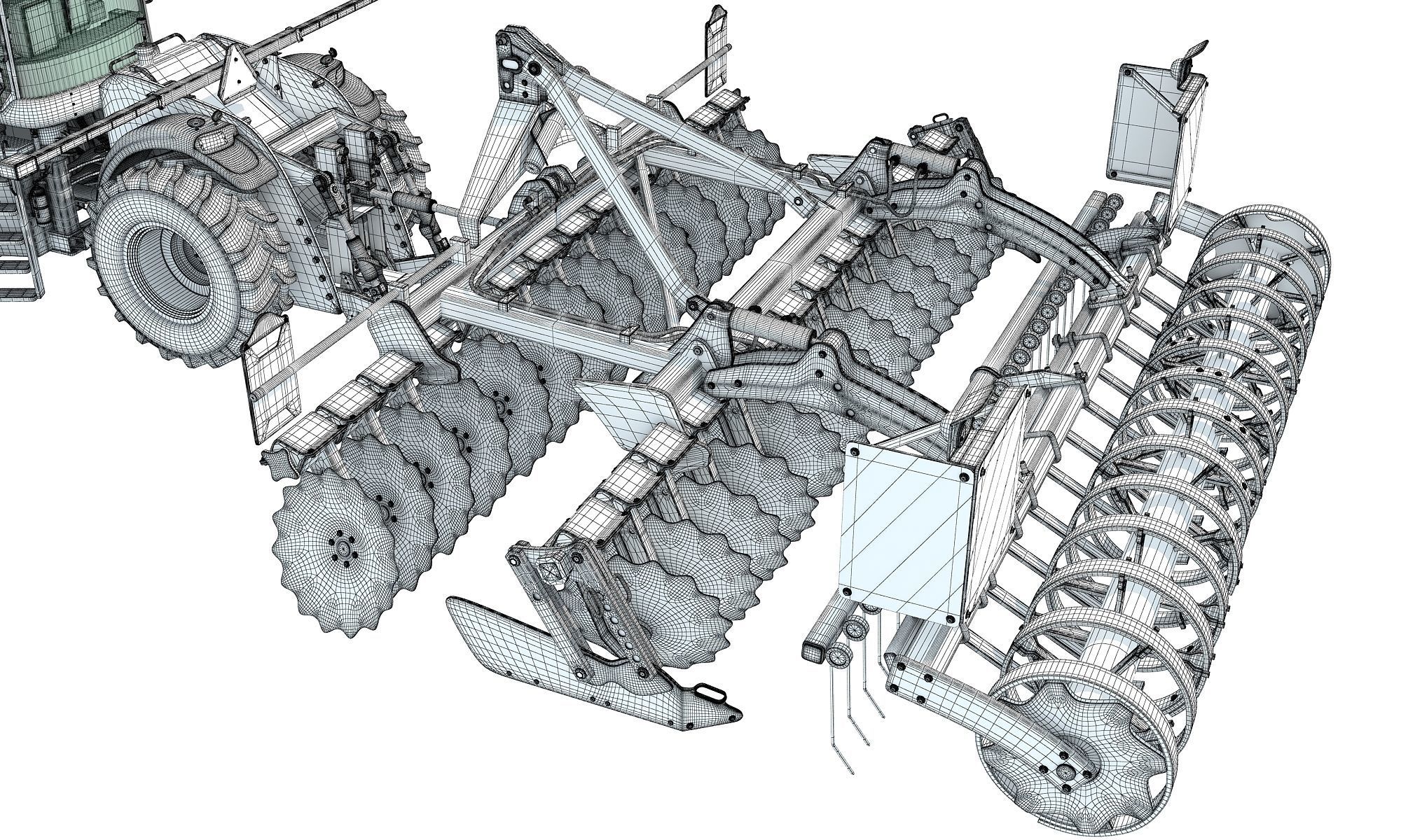 Tractor Seed Drill New Holland 3D model_21