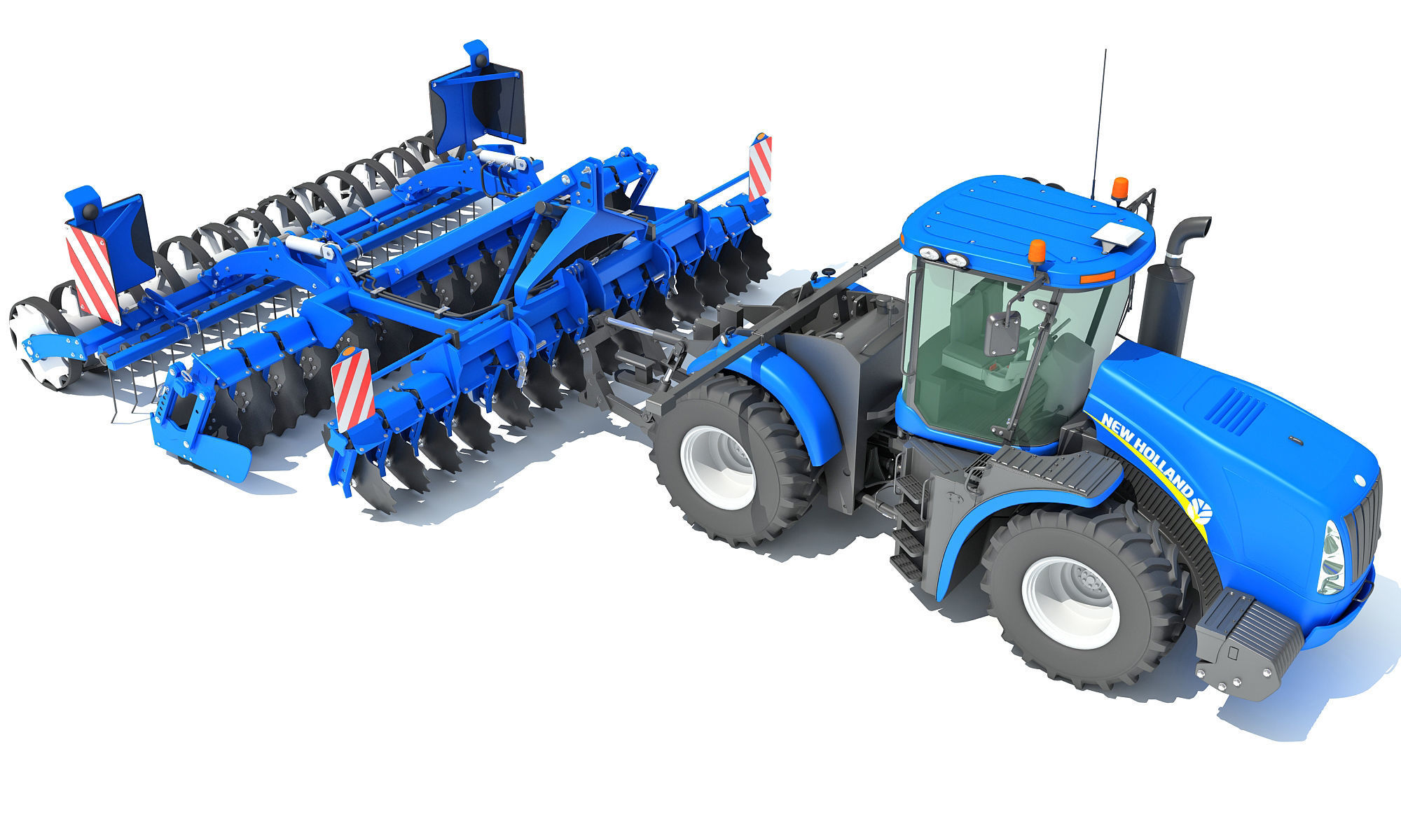 Tractor Seed Drill New Holland 3D model_9