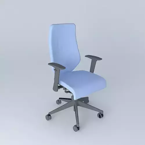 Blue office chair Free 3D model