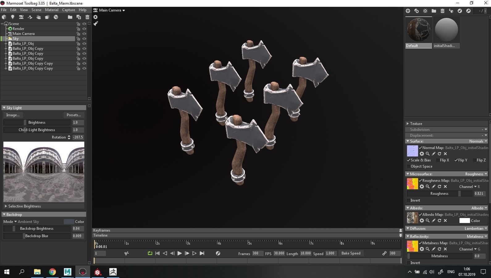 Balta Stylized Axe Low-poly 3D model_8