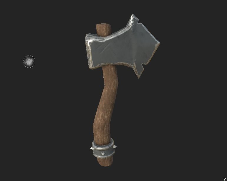 Balta Stylized Axe Low-poly 3D model_5