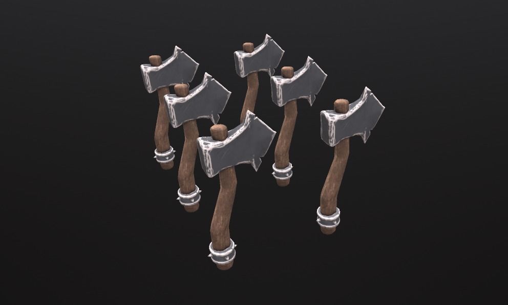 Balta Stylized Axe Low-poly 3D model_2