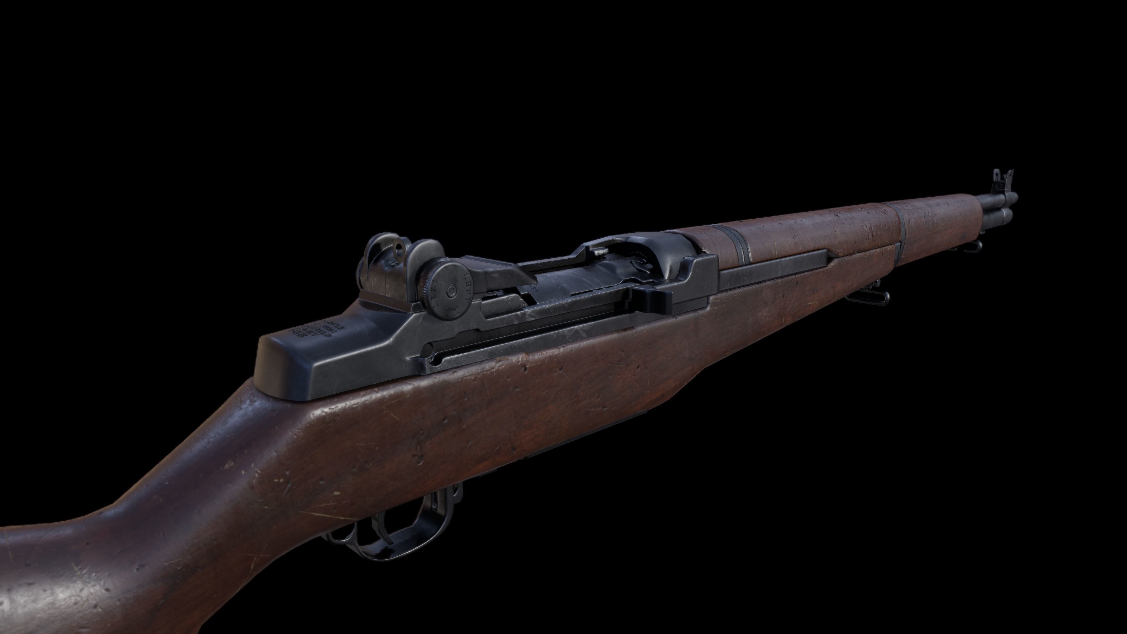 M1 Garand - Game and VR Ready Low-poly 3D model_1