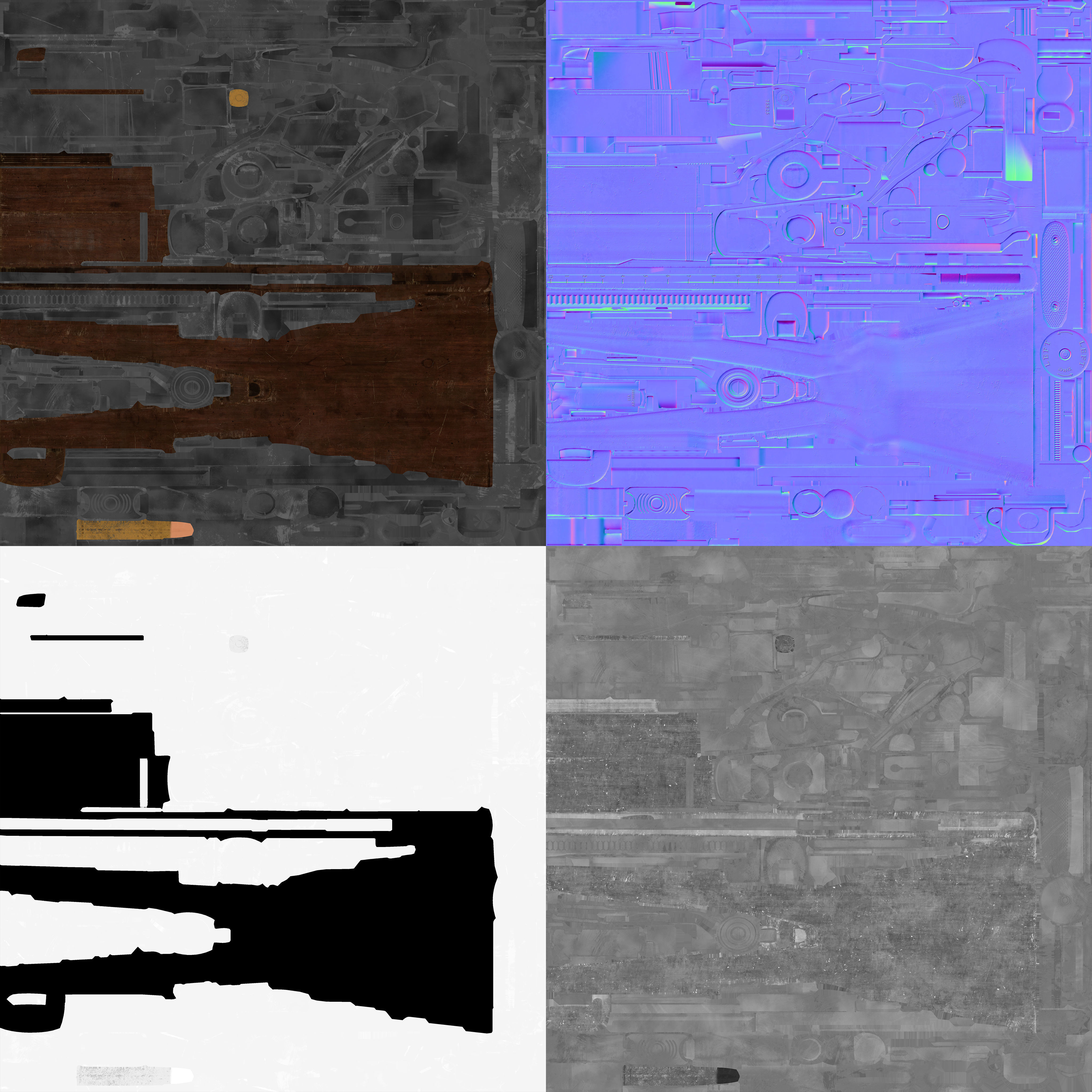 M1 Garand - Game and VR Ready Low-poly 3D model_9