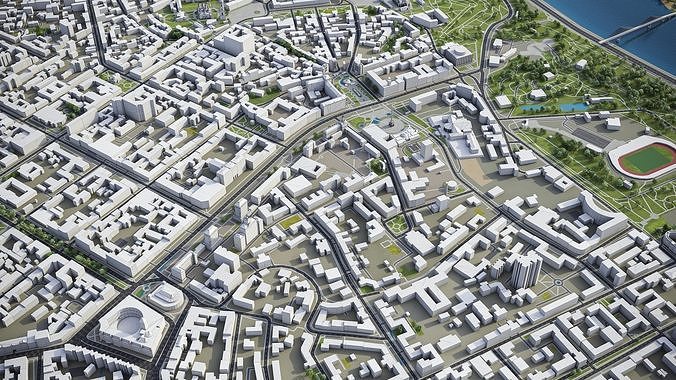 Kiev - Kyiv Low-poly 3D model 6
