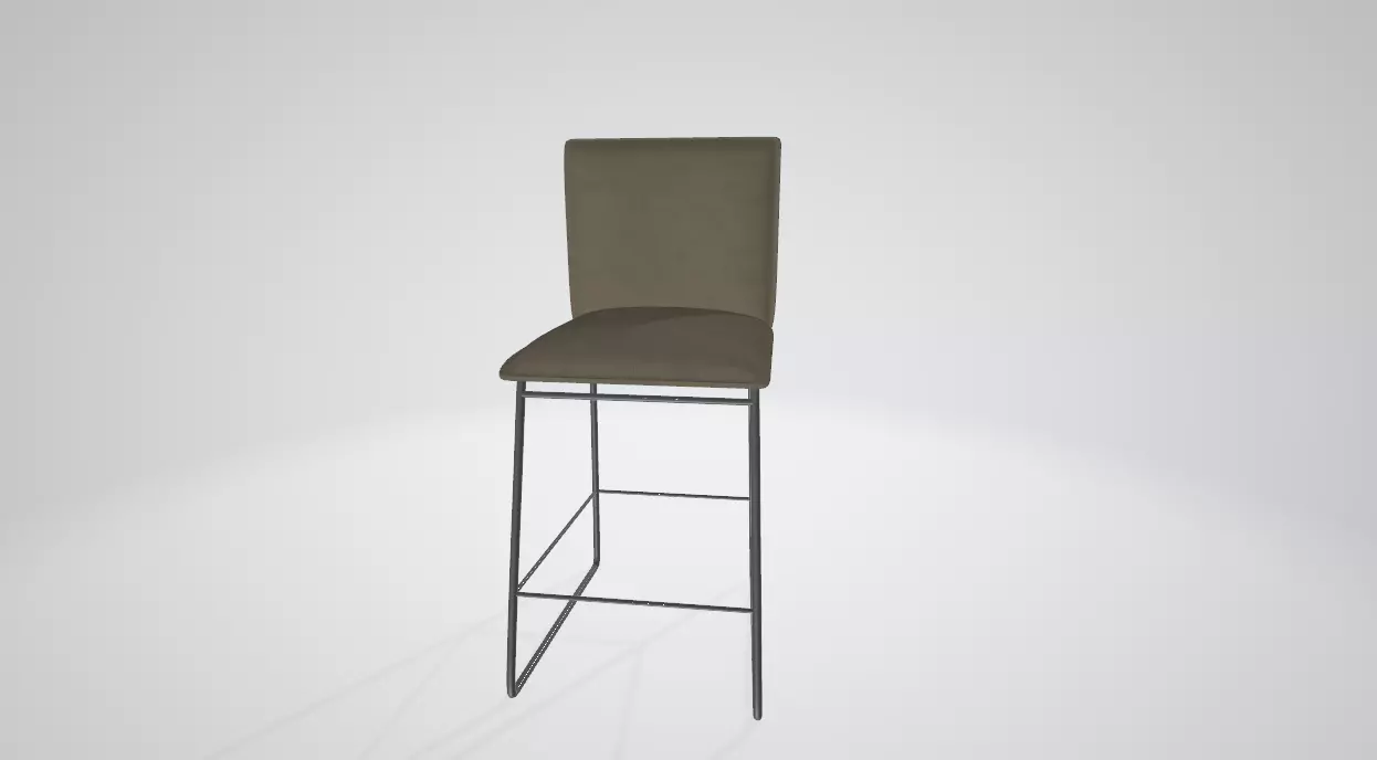 chair bar stool 3D model_0