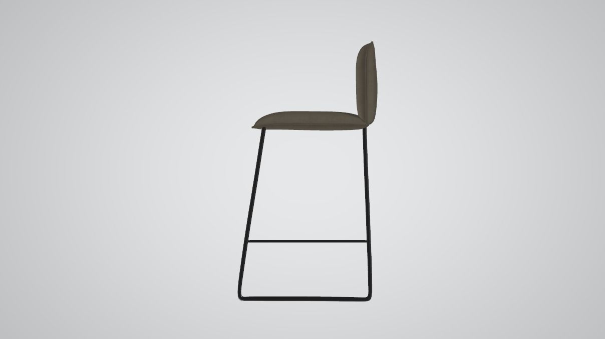 chair bar stool 3D model_2