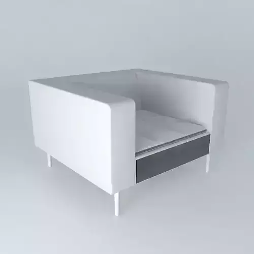 Modern white armchair