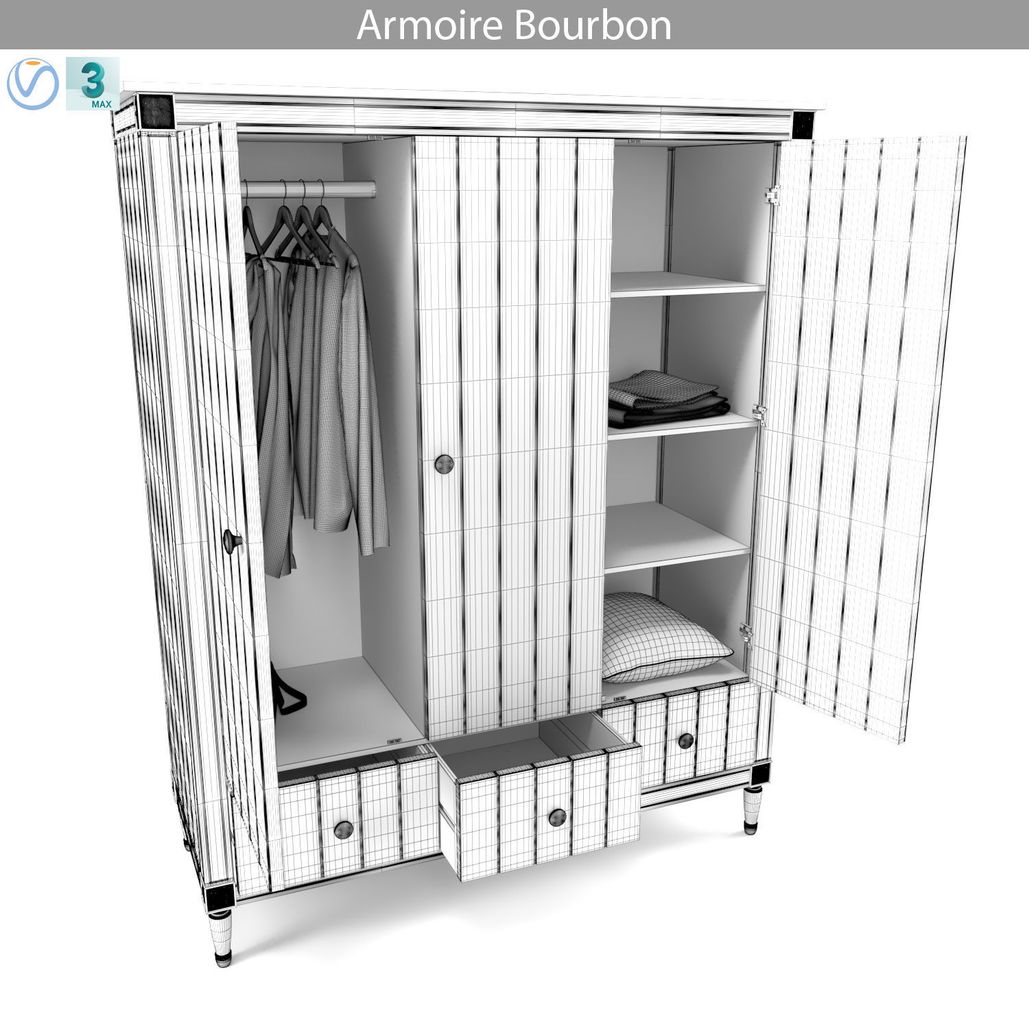 MADE Armoire Bourbon 3D model_5