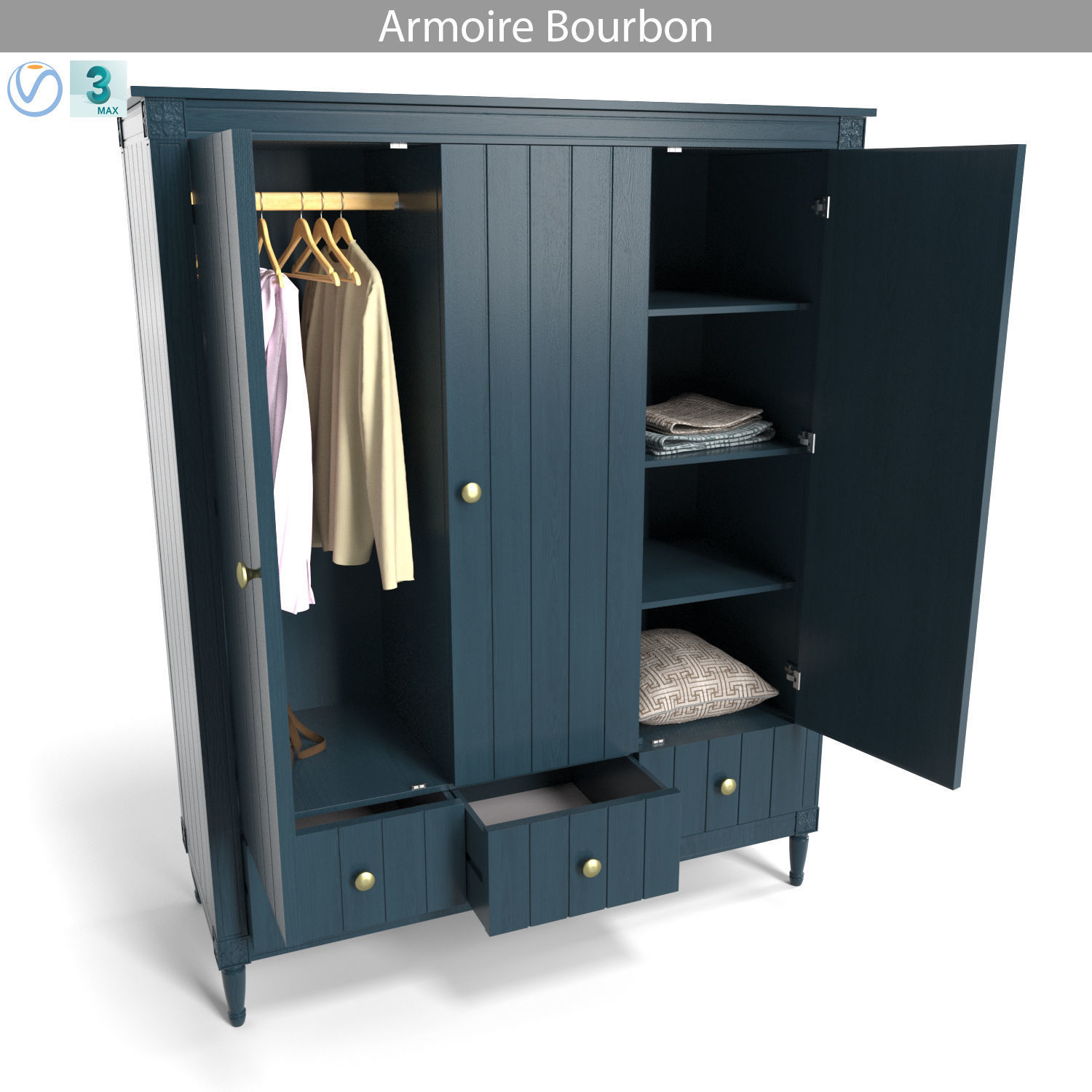 MADE Armoire Bourbon 3D model_4