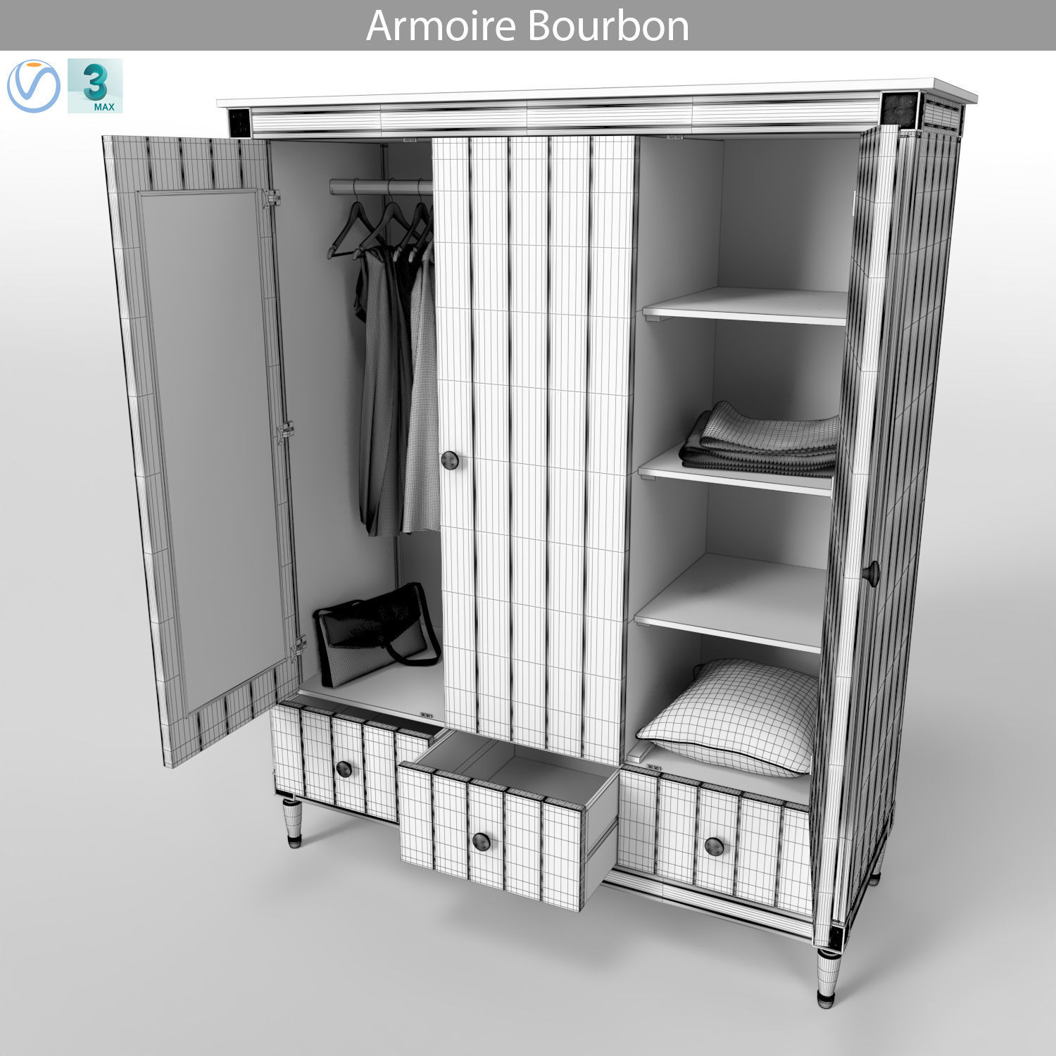 MADE Armoire Bourbon 3D model_2