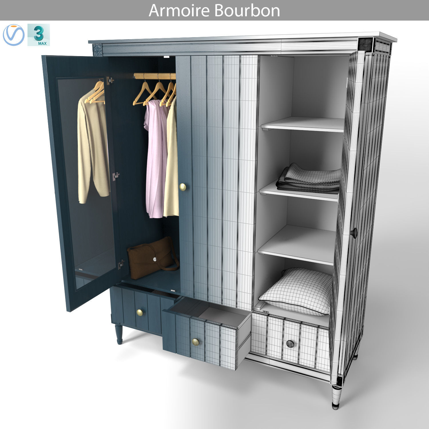 MADE Armoire Bourbon 3D model_3