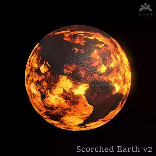 Scorched Earth v2 - 8k PBR Low-poly 3D model