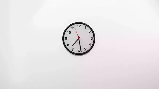 Simple Realistic Wall Clock 2 Low-poly 3D model