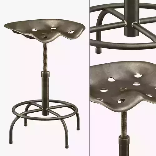 Horeca bar stool 3D model