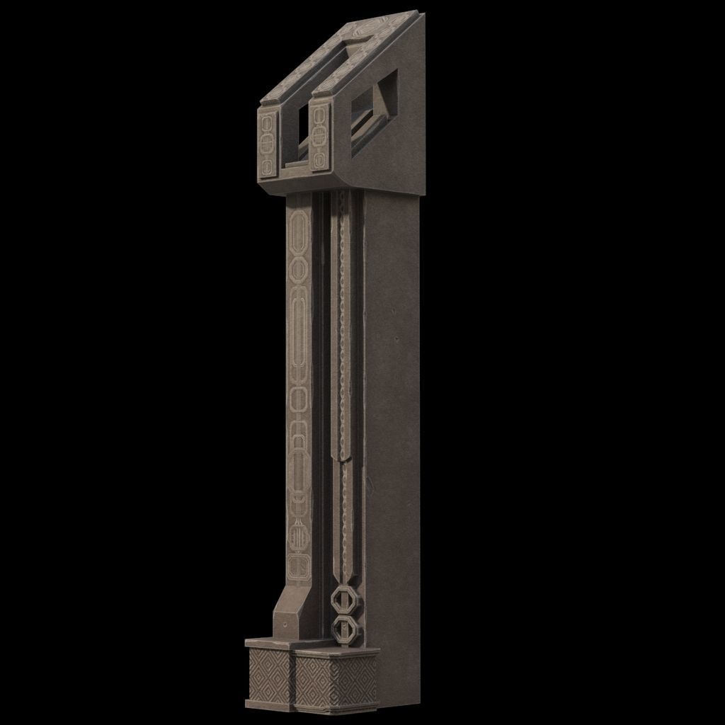 fantasy column 3D model_3