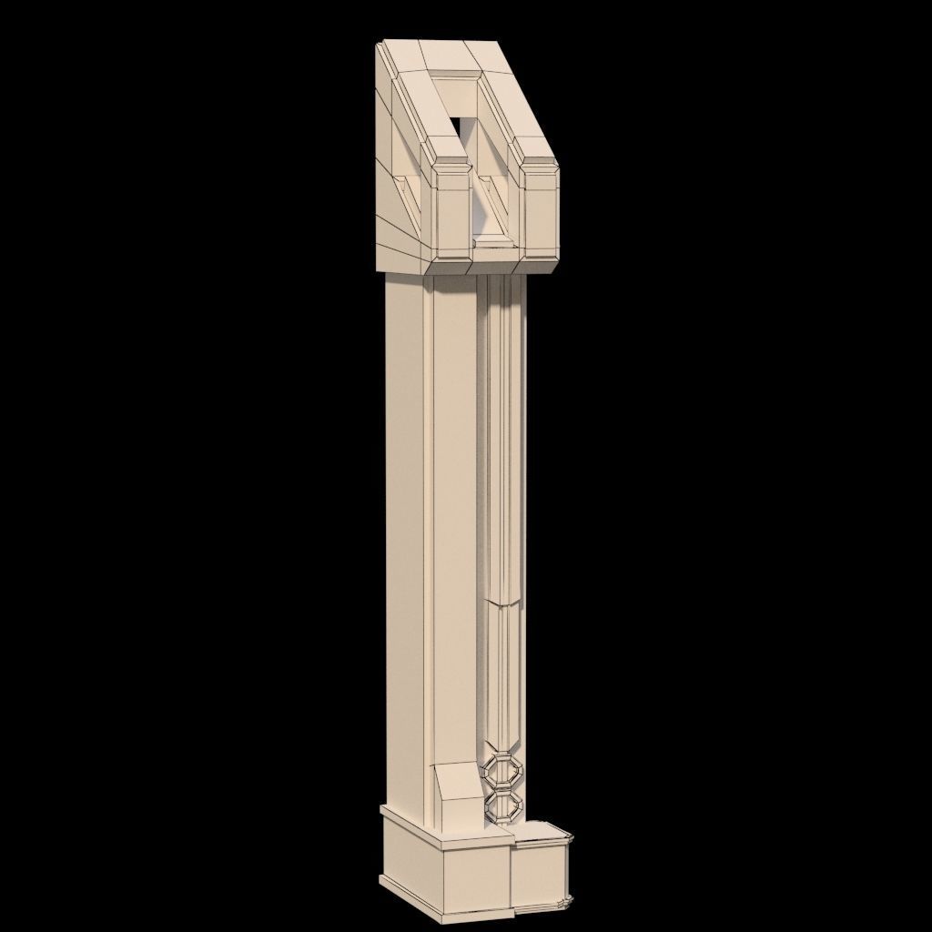 fantasy column 3D model_8