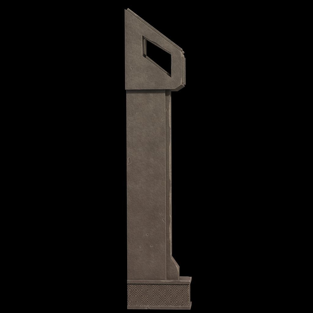 fantasy column 3D model_7