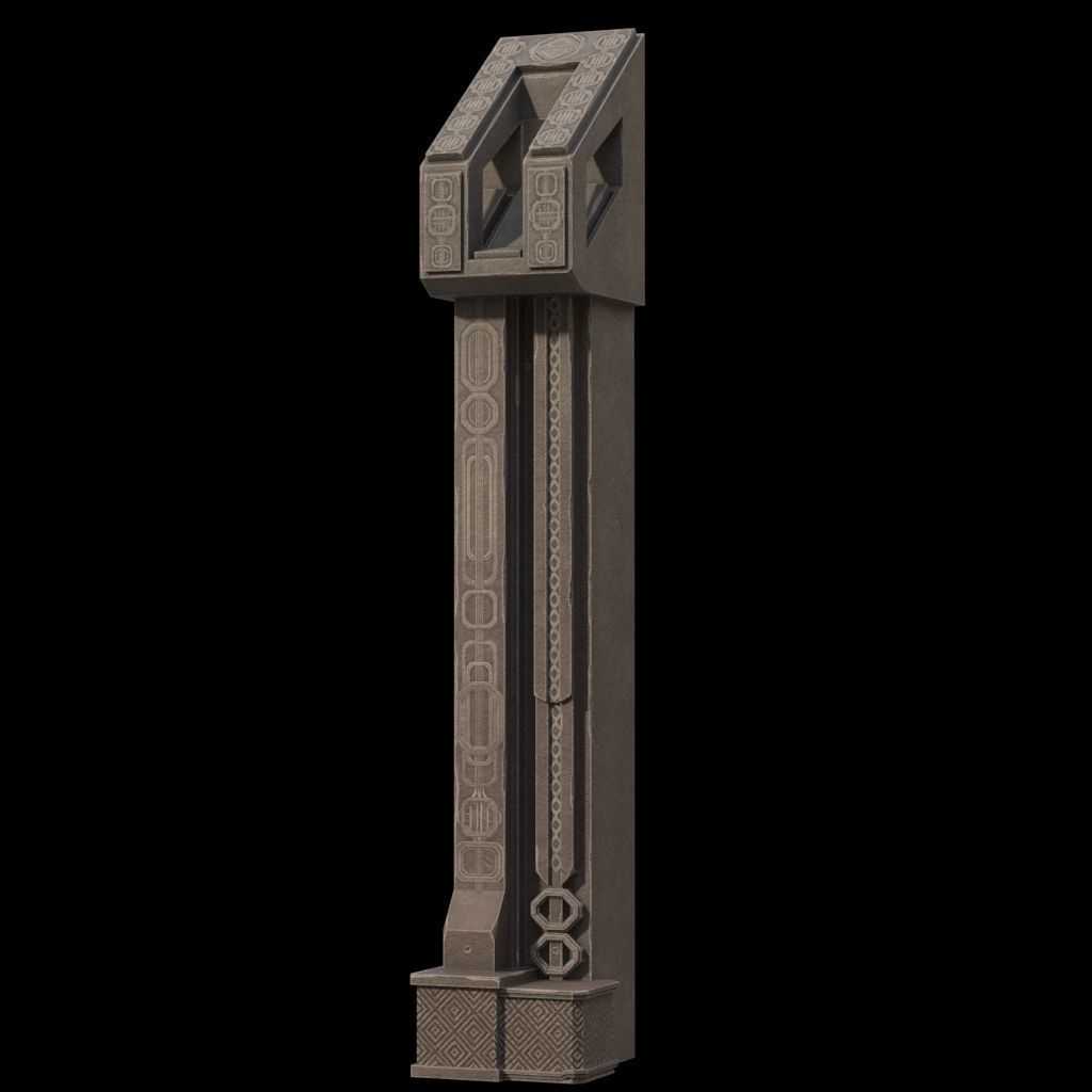fantasy column 3D model_1