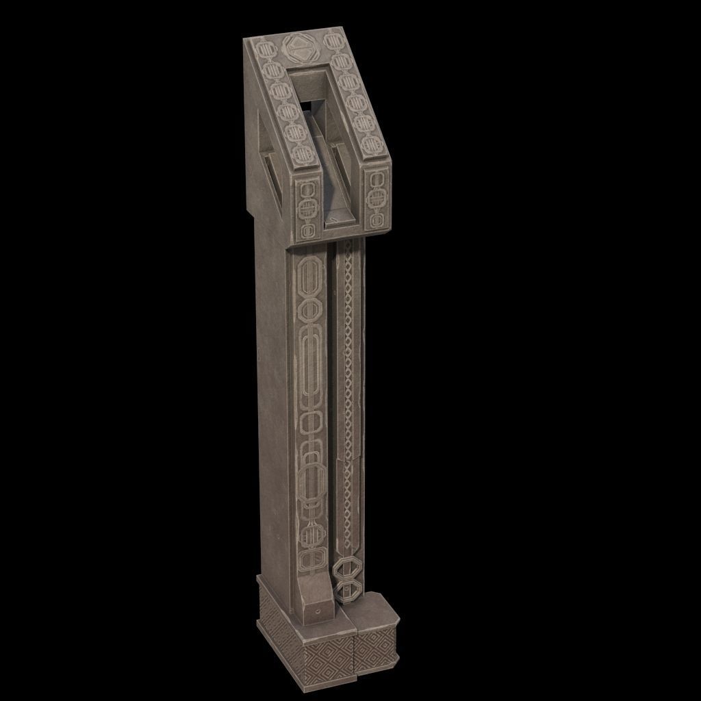 fantasy column 3D model_2