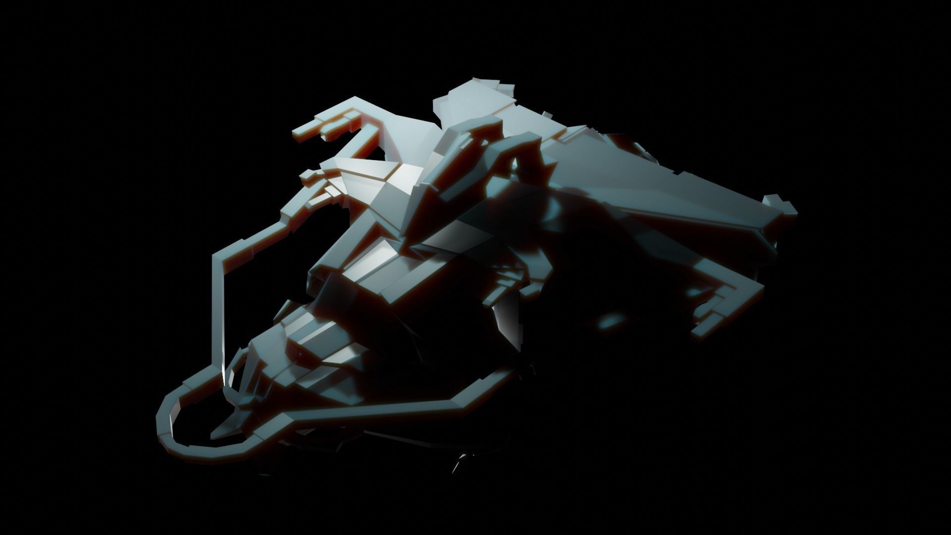 Spaceship ev2 editable model Low-poly 3D model_27