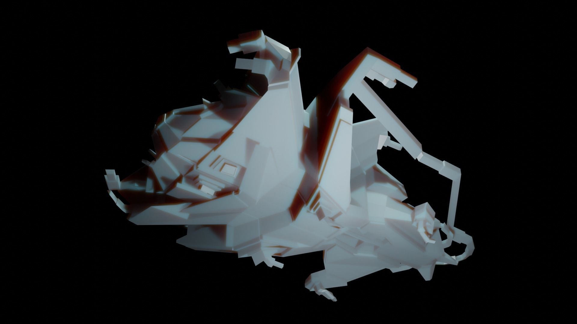 Spaceship ev2 editable model Low-poly 3D model_25