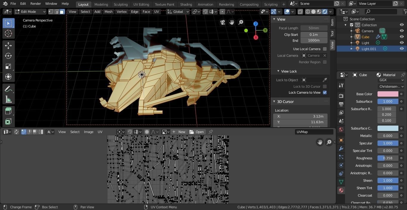 Spaceship ev2 editable model Low-poly 3D model_19