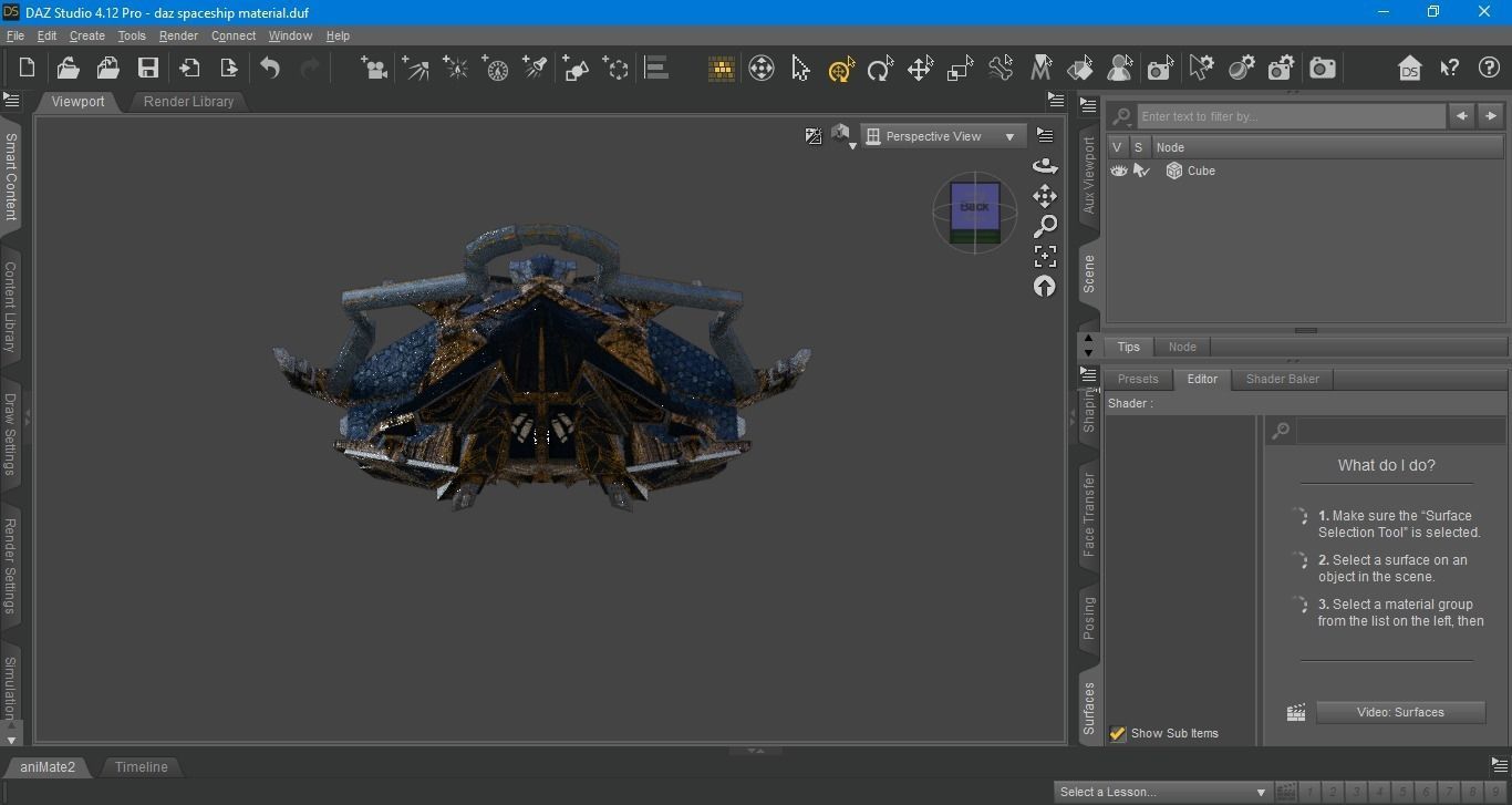 Spaceship ev2 editable model Low-poly 3D model_22