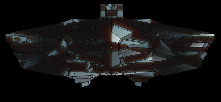 Spaceship ev2 editable model Low-poly 3D model_17