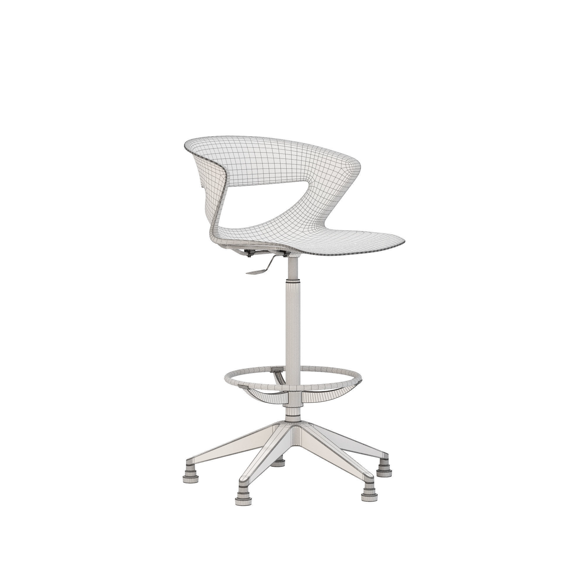 Kastel kicca stool type 5 3D model_5
