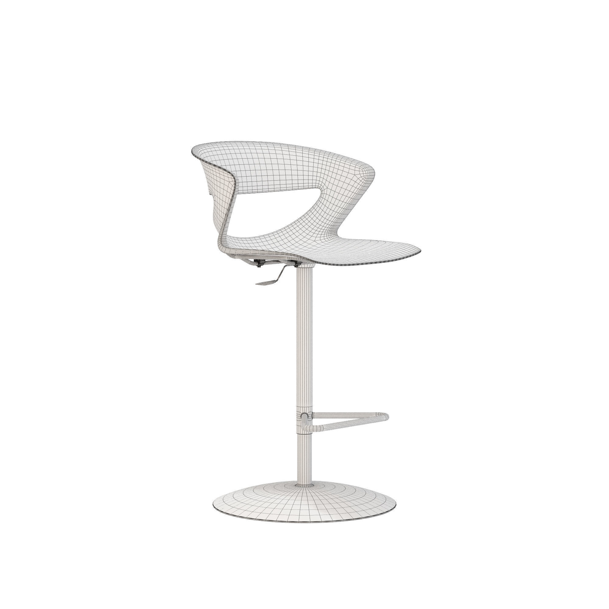 Kastel kicca stool type 6 3D model_5