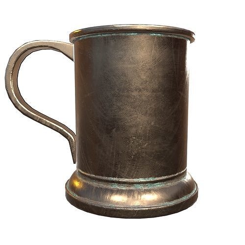 Mug Game Ready beer Low-poly 3D model