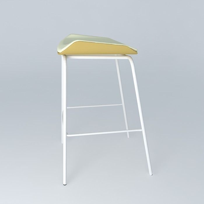 Simple stool  Free 3D model_2