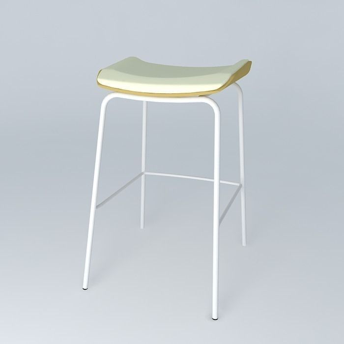 Simple stool  Free 3D model_1
