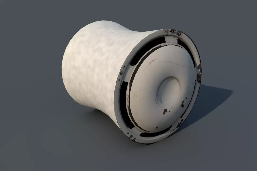 Bus Wheel Low-poly 3D model_0