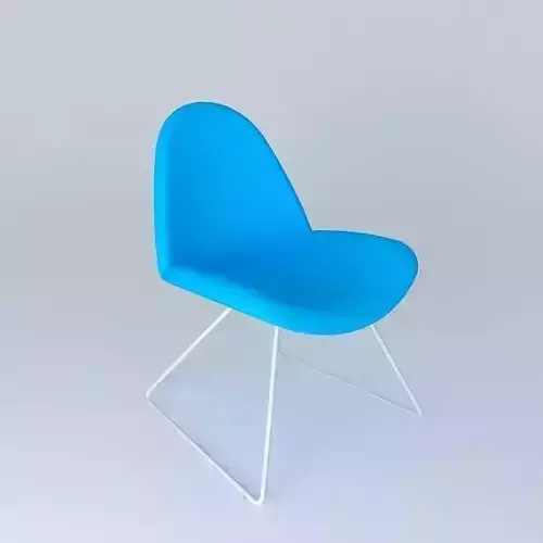 Simple blue chair 
