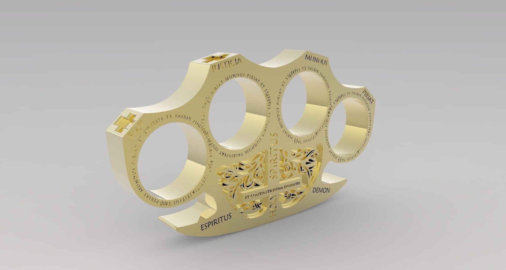 Holy Brass Knuckles 3D print model_1